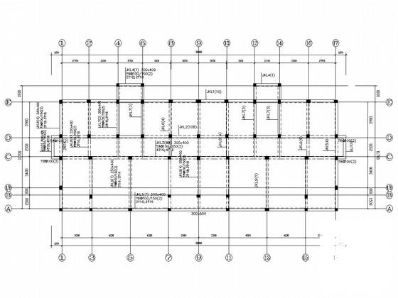 7层框架结构住宅楼（带车库）结构CAD施工图纸（独立基础） - 4