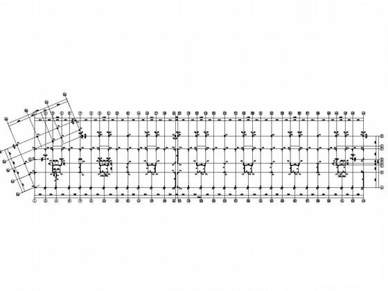 12层框剪结构别墅结构CAD施工图纸（桩基础）(平面布置图) - 1