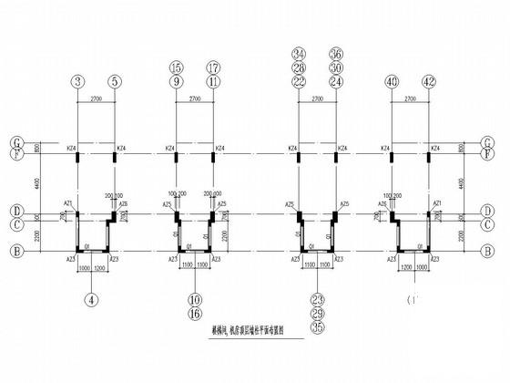 12层框剪结构别墅结构CAD施工图纸（桩基础）(平面布置图) - 3