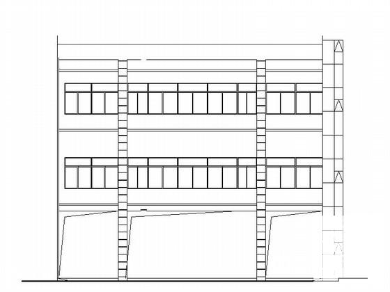 人民医院住院楼群间连廊建筑施工CAD图纸(线条大样) - 4