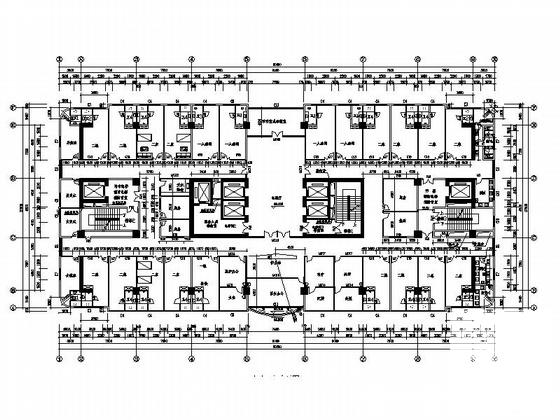 [大型医院13层住院大楼平面CAD图纸 - 1