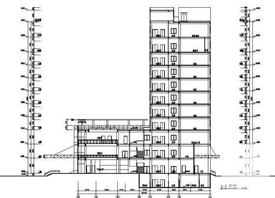 级市大型11层人民医院建筑施工CAD图纸 - 2