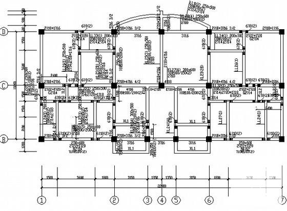 7层框架移民安置房工程结构CAD施工图纸(梁平法配筋图) - 4
