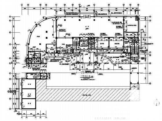 人民医院7层院综合楼建筑施工CAD图纸(地下室平面图) - 3