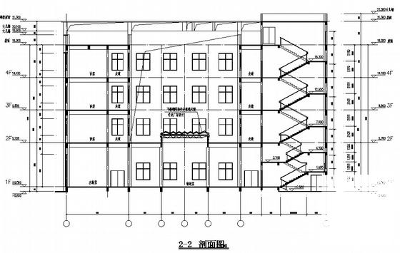 4层县级医院急诊楼建筑施工CAD图纸(消防控制中心) - 1