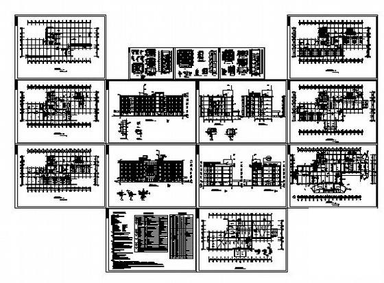 5层专科医院建筑施工CAD图纸(短肢剪力墙结构) - 2