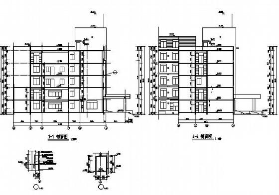 5层专科医院建筑施工CAD图纸(短肢剪力墙结构) - 4