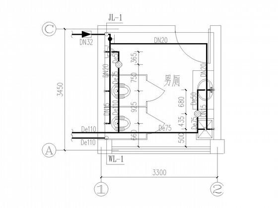 3层中学艺术中心排水施工大样图 - 3