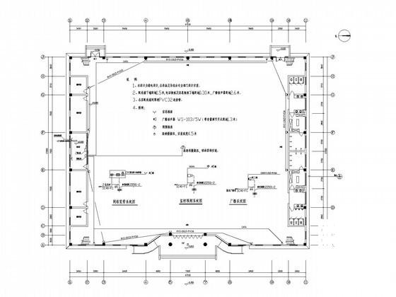 2075平米两层职工篮球馆强电系统施工图纸 - 2