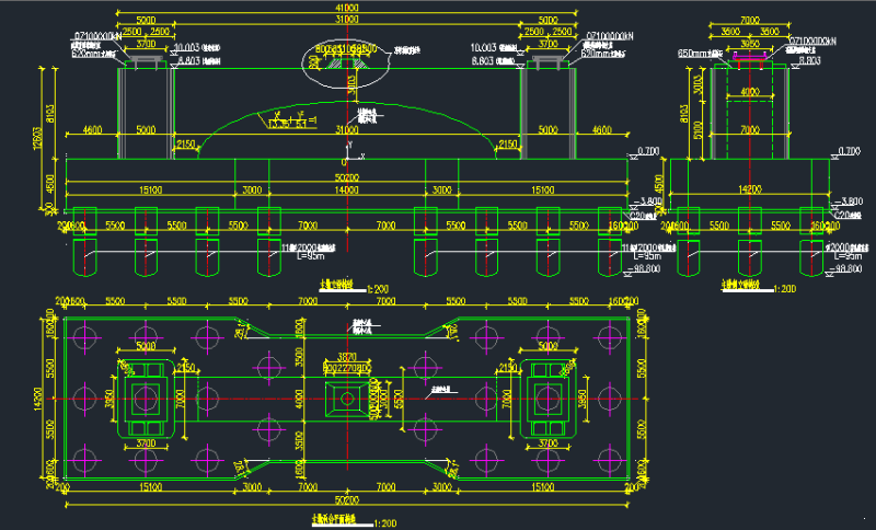 钢结构拱桥图纸 - 1