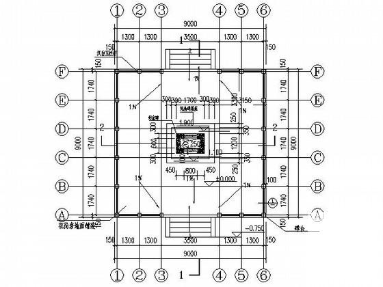 烈士陵园牌坊建筑施工图纸 - 3