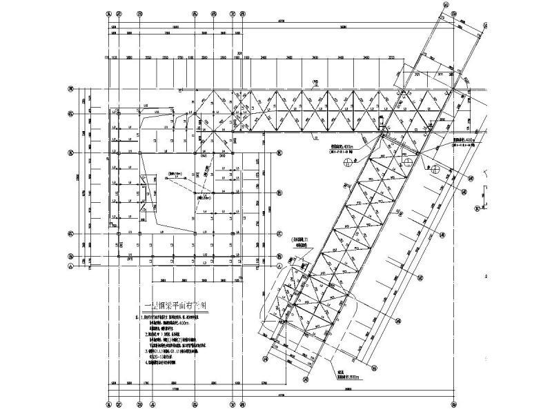 3层钢框架钢斜撑结构规划展示馆全套施工大样图 - 4