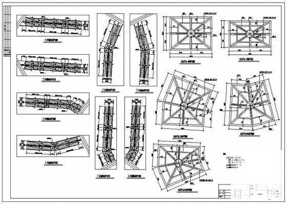 环形人行钢天桥结构图纸（6张图纸） - 4