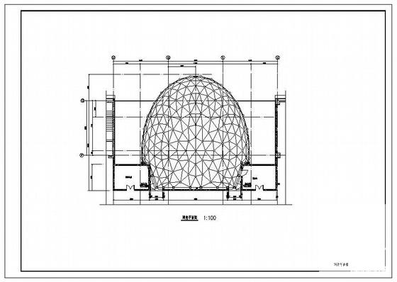 单层椭球壳结构施工图纸（12张图纸） - 1