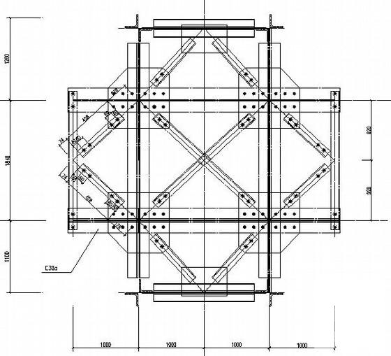 混合井井架结构施工大样图（高耸结构，共17张） - 2