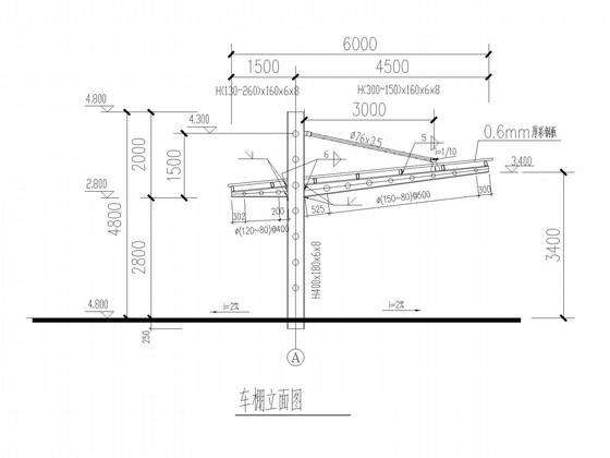 钢结构车棚施工图纸 - 5