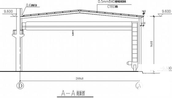 外接20米跨门式刚架厂房施工图纸 - 1