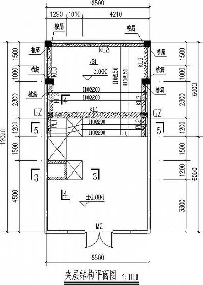 商铺自建夹层结构施工图纸 - 1