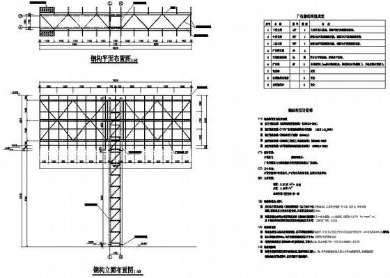 户外广告牌施工图纸 - 1