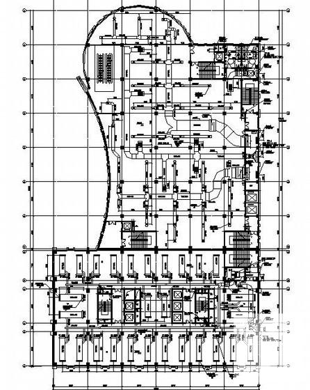 59887平米20层大厦空调通风施工图纸 - 1
