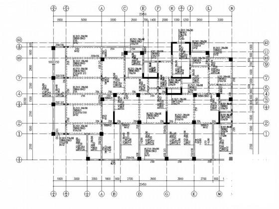 11层框架剪力墙结构住宅楼结构施工大样图结构平面图 - 3