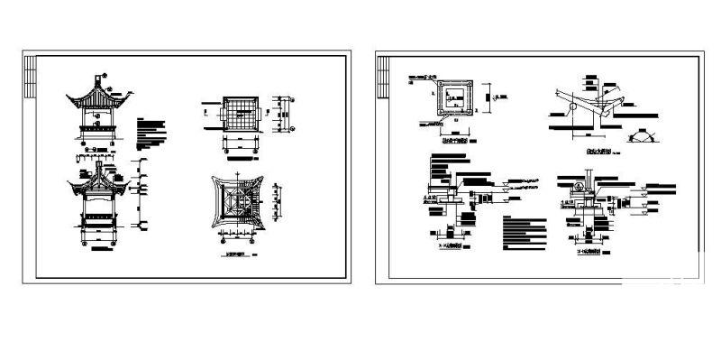 六角亭施工图纸 - 2