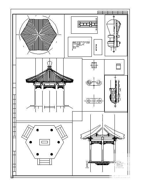 六角亭施工图纸 - 3