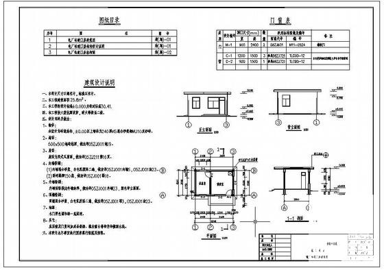 热电厂铁路附属工程之道口房图纸 - 1