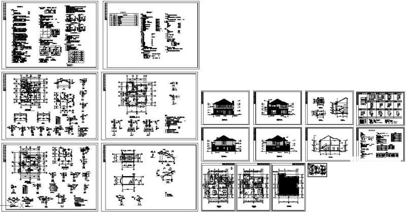 别墅建筑结构图纸 - 1