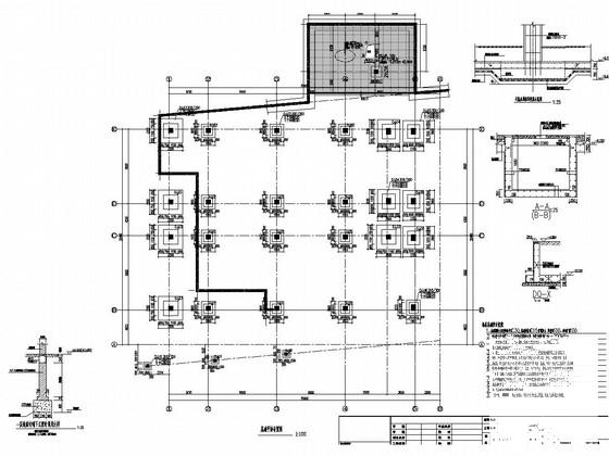 3层框架结构艺术中心结构施工大样图 - 1