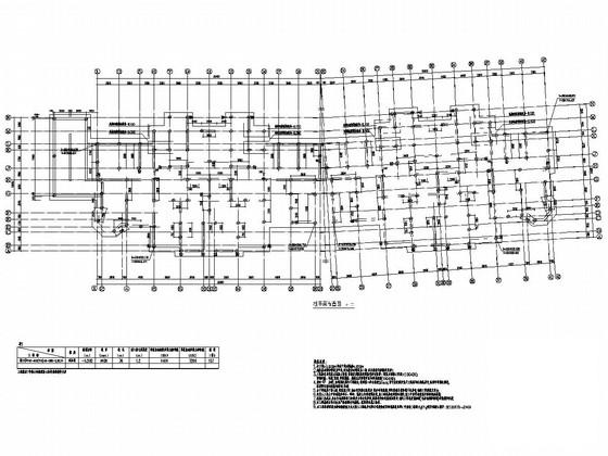 32层剪力墙结构住宅楼结构施工图暗柱布置平面图 - 1