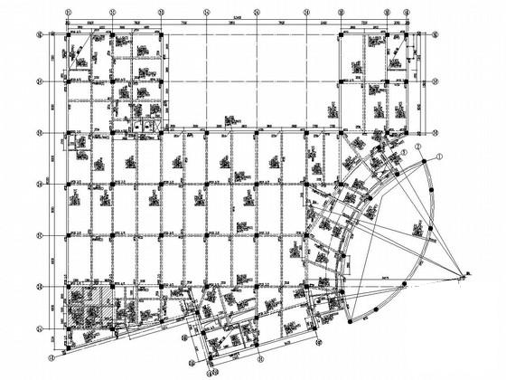 3层框架结构餐饮部结构施工图纸，共8张 - 2