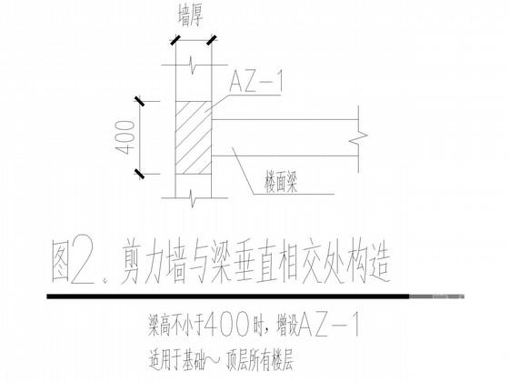 33层商贸大厦剪力墙部分结构施工图纸 - 3