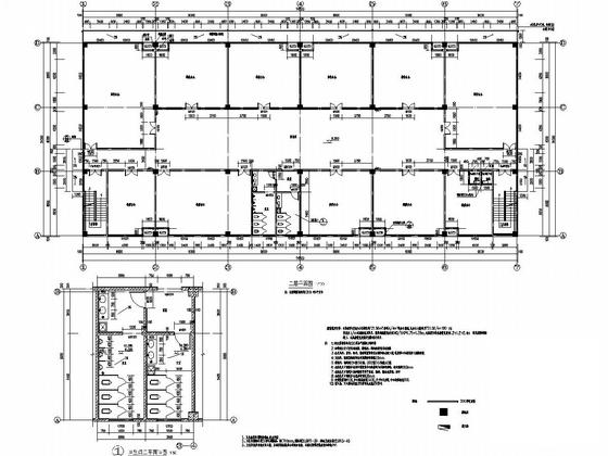 3836平方米3层框架结构客运中心维修用房结构施工大样图 - 5