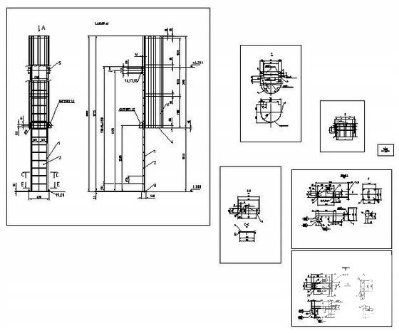 壳水分配器维修平台结构图纸，共4张图纸 - 2