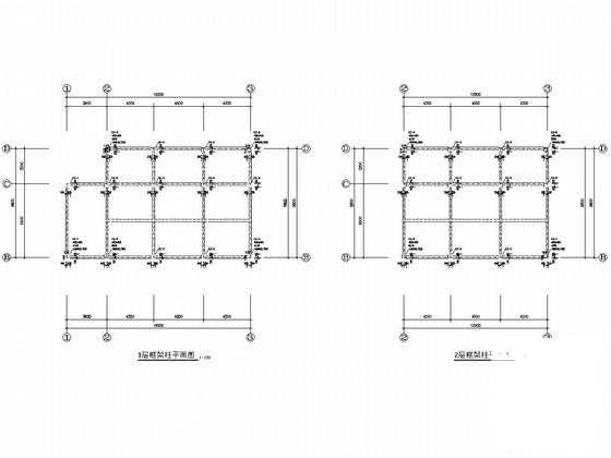 两层框架结构图纸 - 3