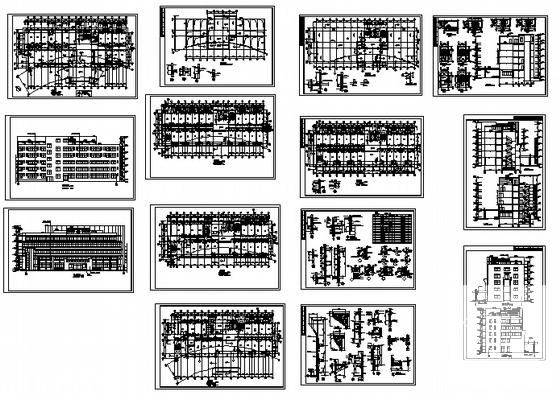 6层医院门诊及住院楼建筑施工CAD图纸（框架结构）(卫生间详图) - 4