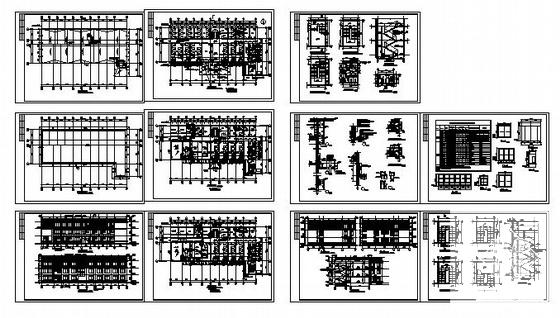 3层医院病房楼建筑CAD施工图纸(卫生间详图) - 4