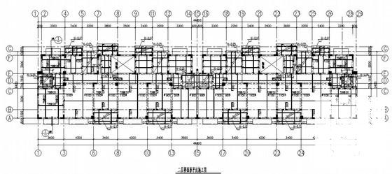 7度抗震框架结构住宅楼结构CAD施工图纸（异形柱5层） - 1