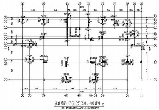 12层框架剪力墙结构小高层住宅楼结构CAD施工图纸（桩基础） - 1