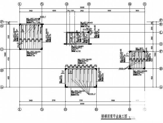 12层框架剪力墙结构小高层住宅楼结构CAD施工图纸（桩基础） - 4