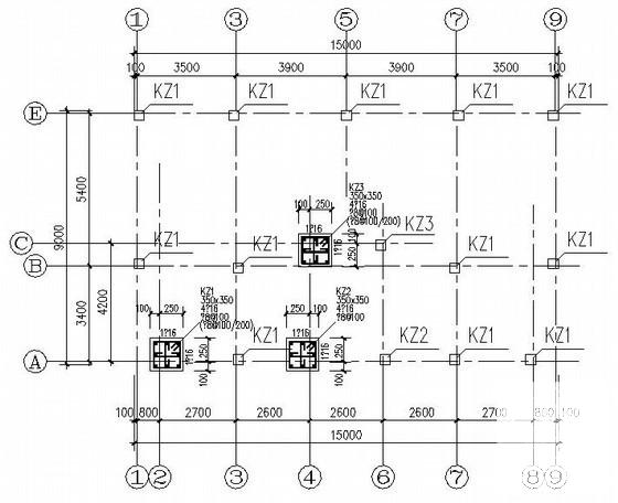 3层框架结构住宅楼结构CAD施工图纸（独立基础）(梁平法配筋图) - 2