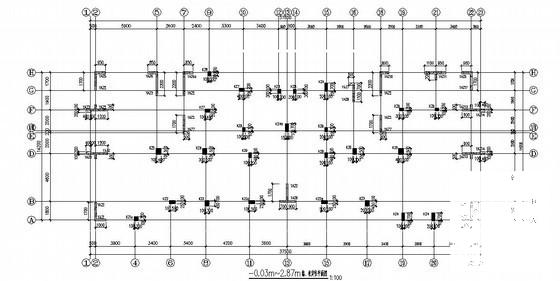 11层框架剪力墙结构住宅结构CAD施工图纸(楼板配筋图) - 1