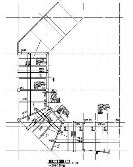 6度抗震框架结构地下车库结构CAD施工图纸(平面布置图) - 2