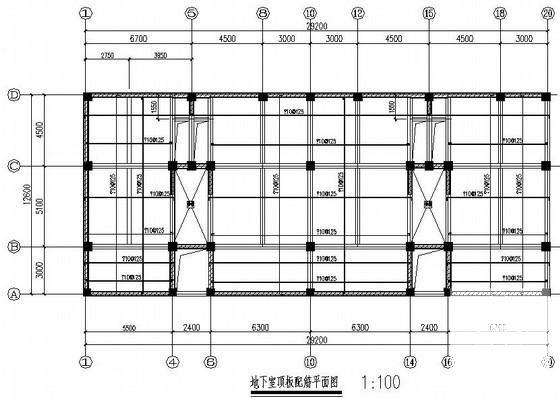 4层筏型基础底框结构住宅楼结构CAD施工图纸(剪力墙配筋) - 2