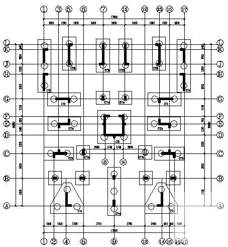 11层冲孔灌注桩框架剪力墙结构住宅楼结构CAD施工图纸 - 1