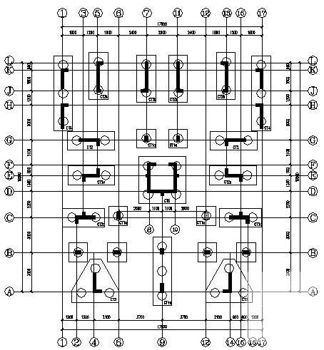 11层冲孔灌注桩框架剪力墙结构住宅楼结构CAD施工图纸 - 1