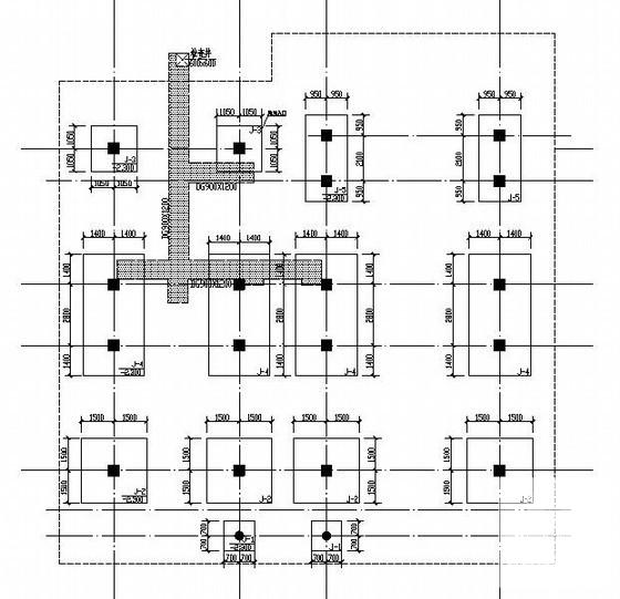 3层独立基础框架结构别墅结构CAD施工图纸(平面布置图) - 2