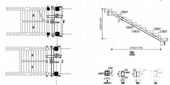 3层独立基础框架结构别墅结构CAD施工图纸(平面布置图) - 4