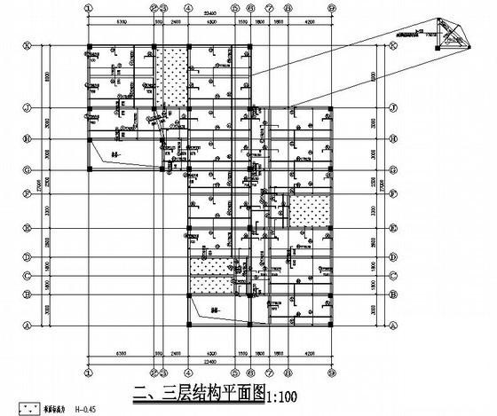 3层框架结构幼儿园结构CAD施工图纸（桩基础） - 2